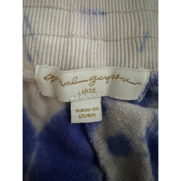 Spiritual Gangster Laguna Tie Dye Joggers Sweatpants Sz L Blue & White Stretchy - Picture 3 of 11